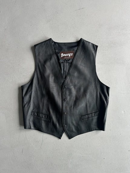 1980s LEATHER VEST GILET
