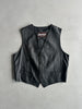 1980s LEATHER VEST GILET
