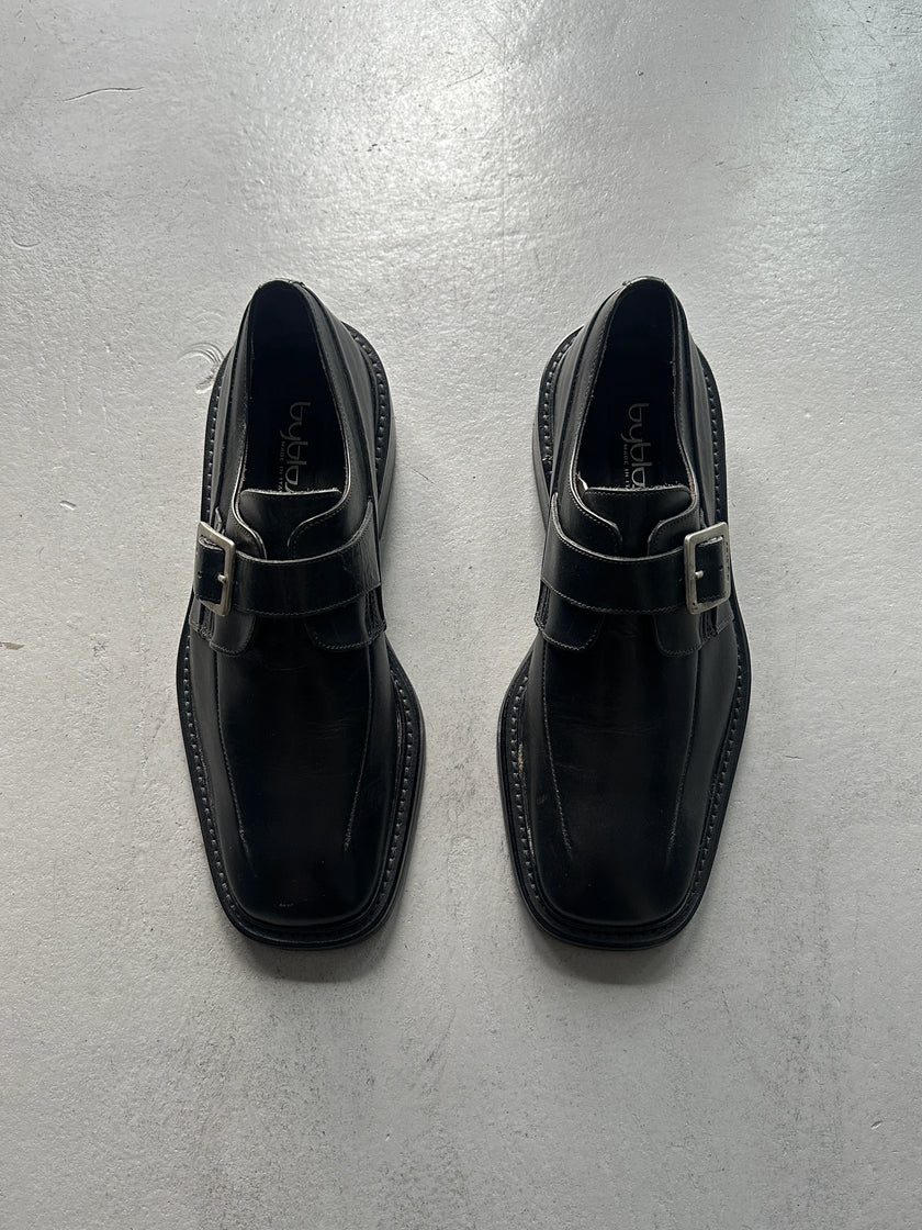 BYBLOS - 1980s MONK LEATHER SHOES