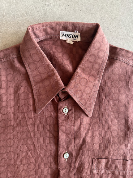 1980s JACQUARD PRINT HALF SLEEVE SHIRT