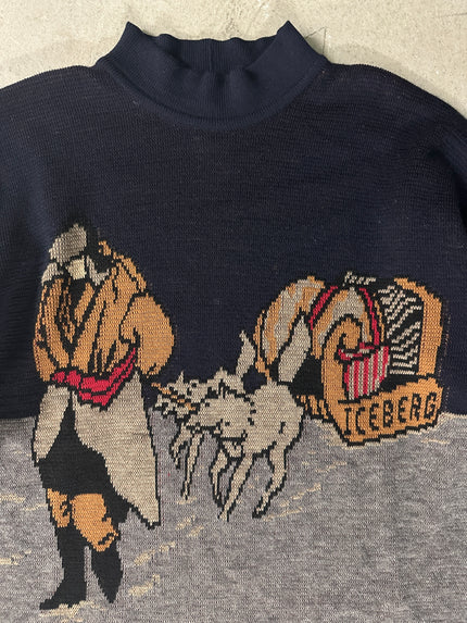 ICEBERG - 1980s MOCK NECK LONG JUMPER