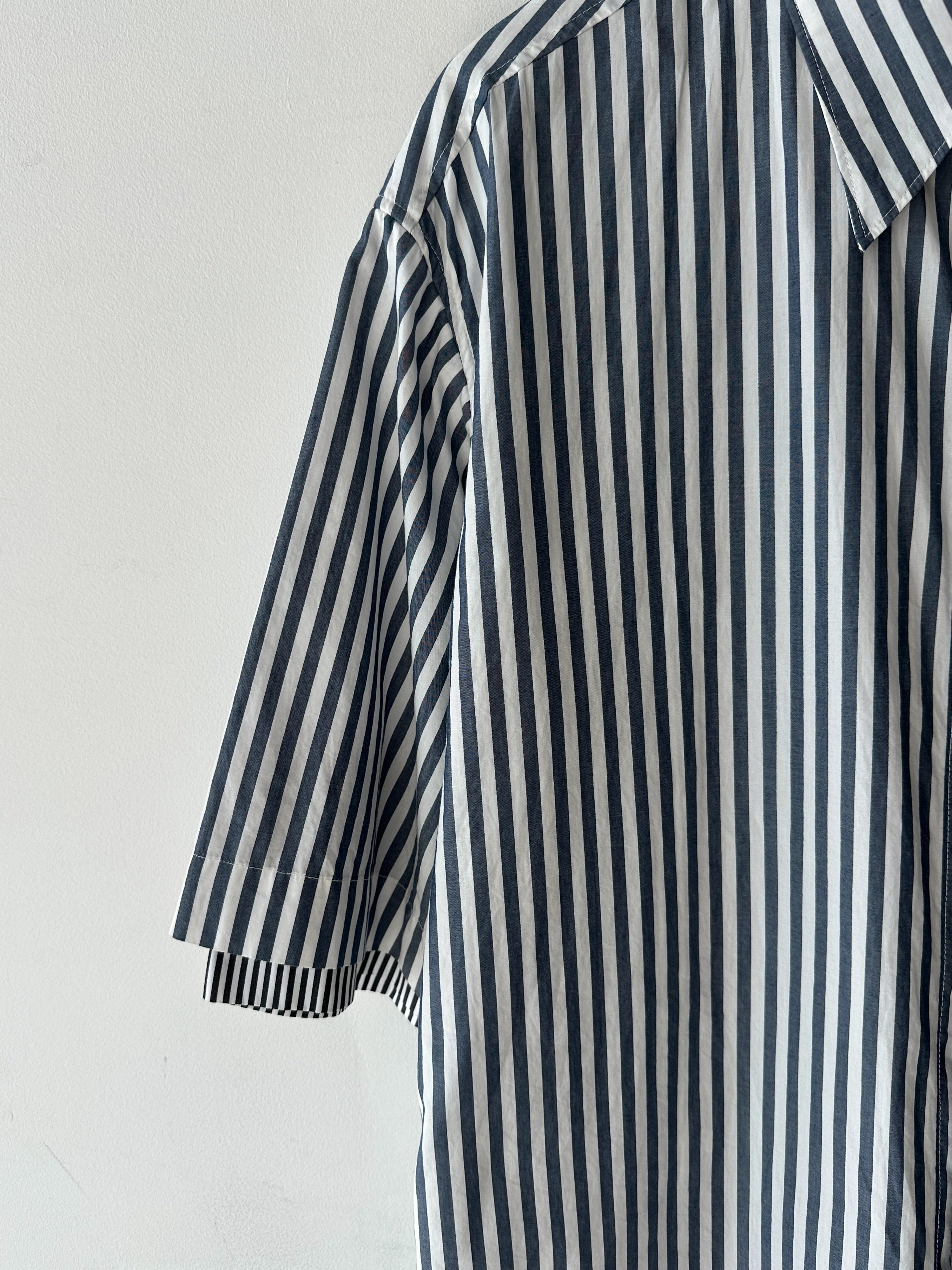 YOHJI YAMAMOTO Y'S - late 2000s DOUBLE LAYER SHORT SLEEVE SHIRT