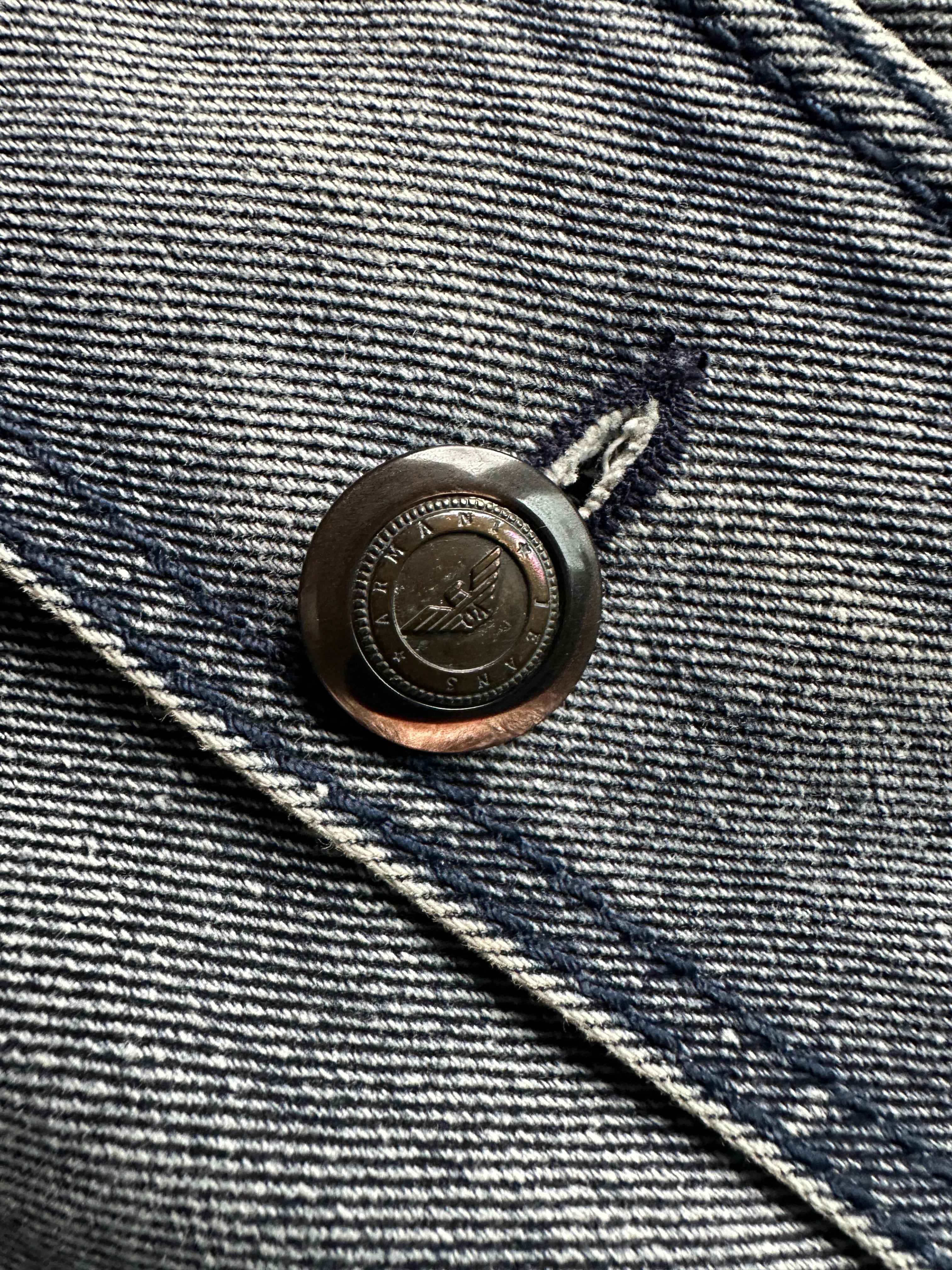 ARMANI JEANS - early 1990s WOOL LINING DENIM BOMBER JACKET