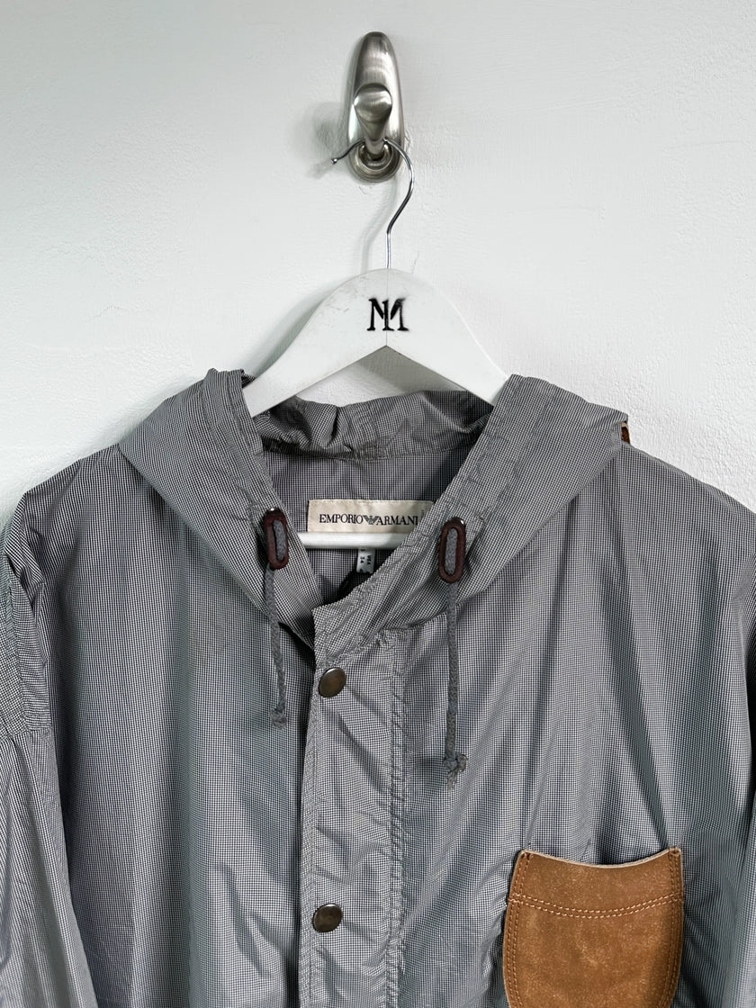 EMPORIO ARMANI - late 1990s MICRO CHECK HOODED PARKA
