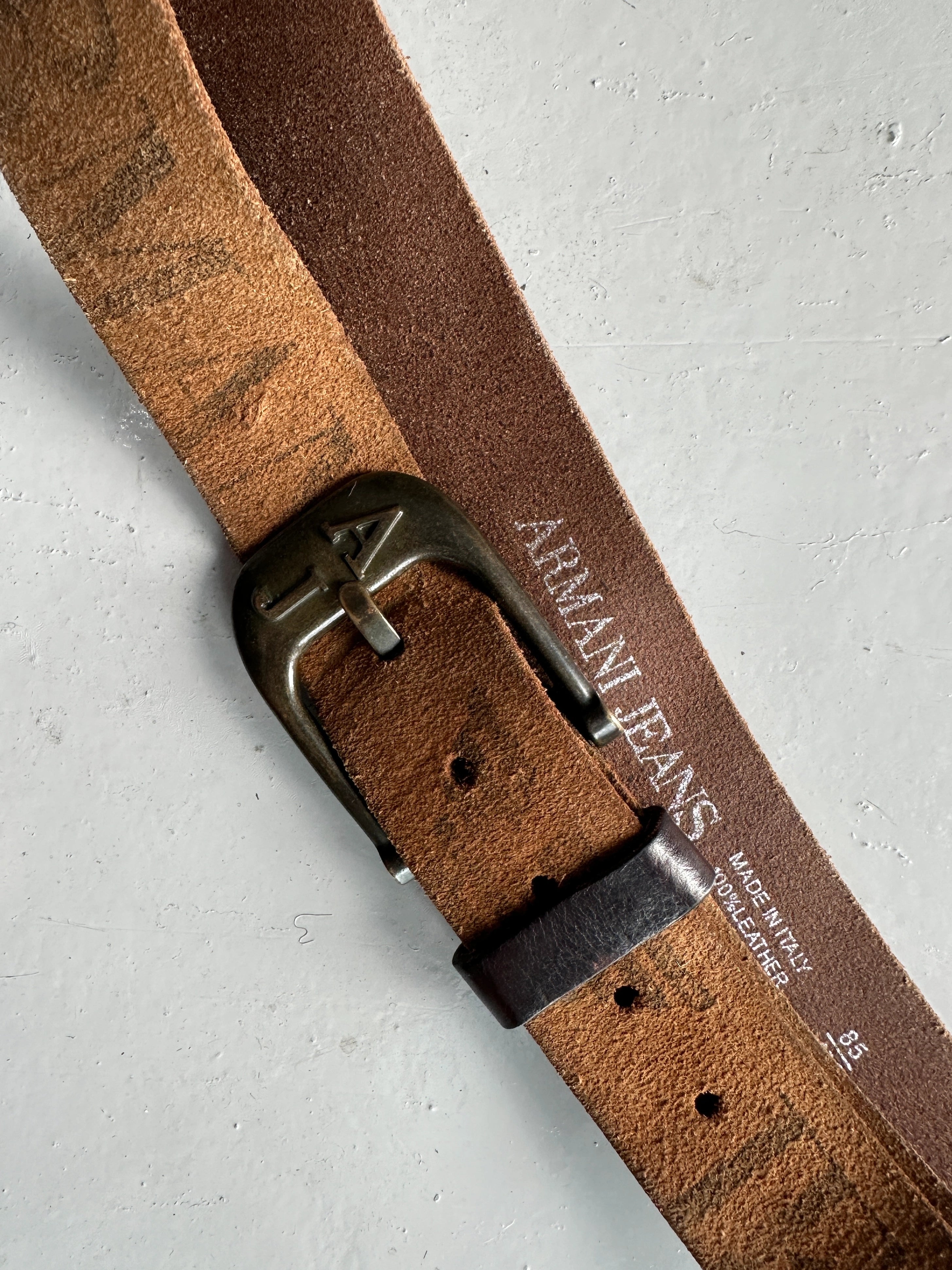 ARMANI JEANS - early 2000s SUEDE BELT