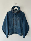 BONEVILLE BY MASSIMO OSTI - 1980s OVERSIZED DENIM BOMBER JACKET