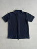 2000s FLORAL PATTERN MESH HALF SLEEVE BUTTONED SHIRT