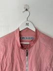 BIKKEMBERGS - early 2000s 2 IN 1 NYLON JACKET GILET WITH ZIP OFF LEATHER HEM PANEL