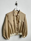 ITALIAN LABEL 1980s LINEN BLOUSON JACKET