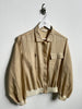 ITALIAN LABEL 1980s LINEN BLOUSON JACKET