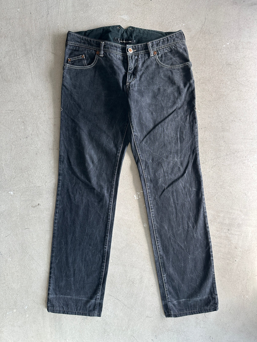 ANDREW MACKENZIE AMK - 2000s STRAIGHT FIT JEANS WITH DETAILS AT THE BACK