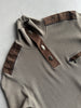 1990s KNIT PULLOVER WITH SUEDE DETAILS