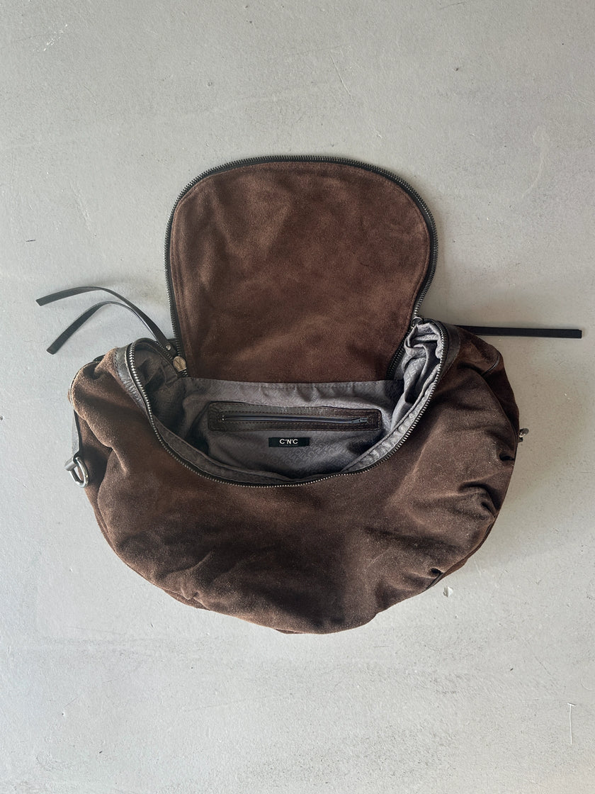 C'N'C COSTUME NATIONAL - F/W 2010 SUEDE LARGE HOBO BAG