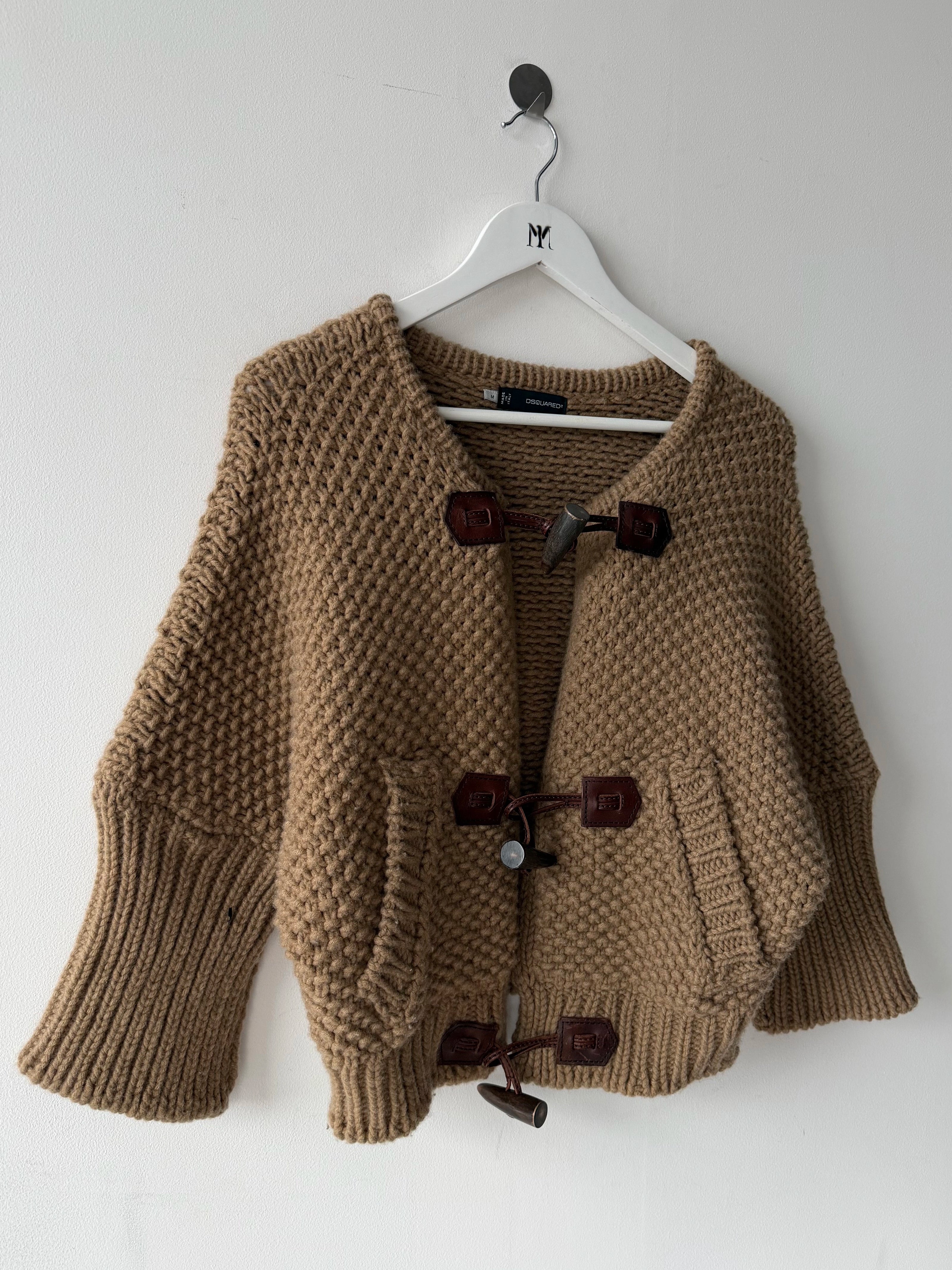 DSQUARED2 - F/W 2010 CHUNKY KNIT BOXY FIT CARDIGAN WITH TOGGLE CLOSURES