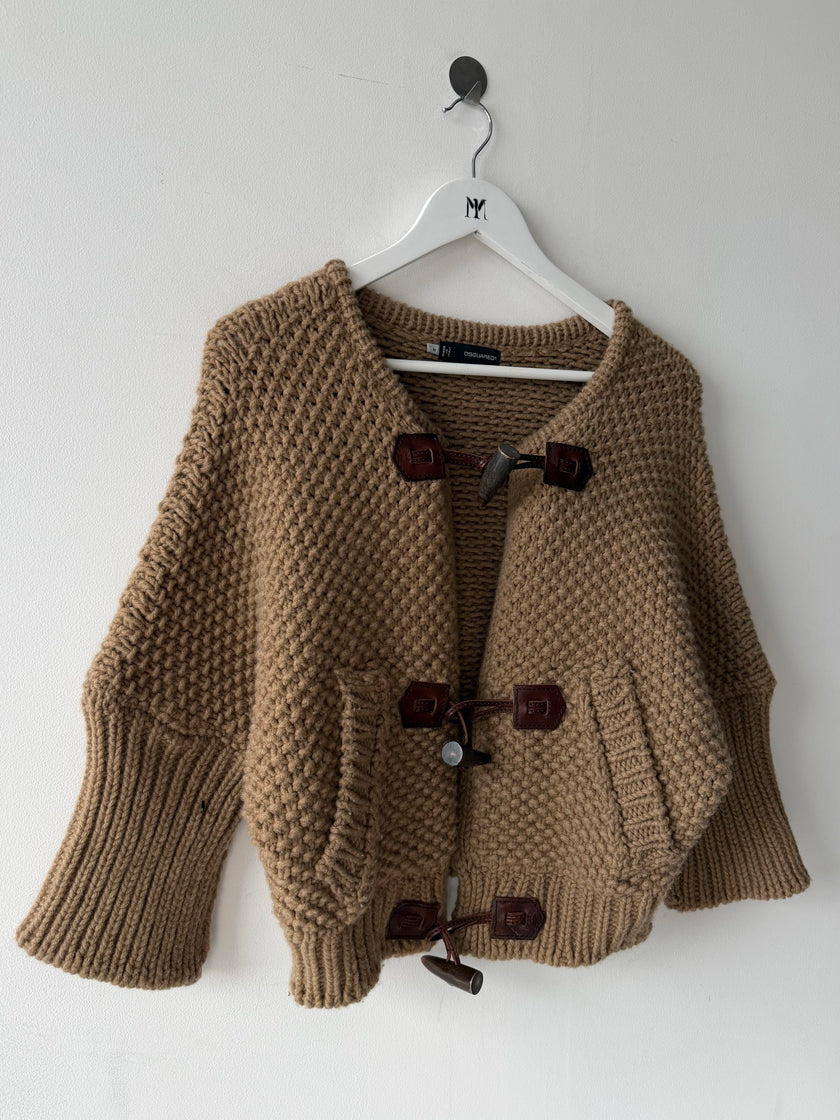 DSQUARED2 - F/W 2010 CHUNKY KNIT BOXY FIT CARDIGAN WITH TOGGLE CLOSURES