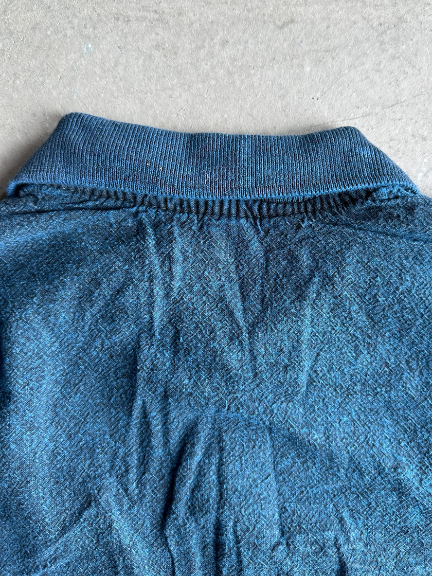 1980s DENIM LOOK POLO SWEATER