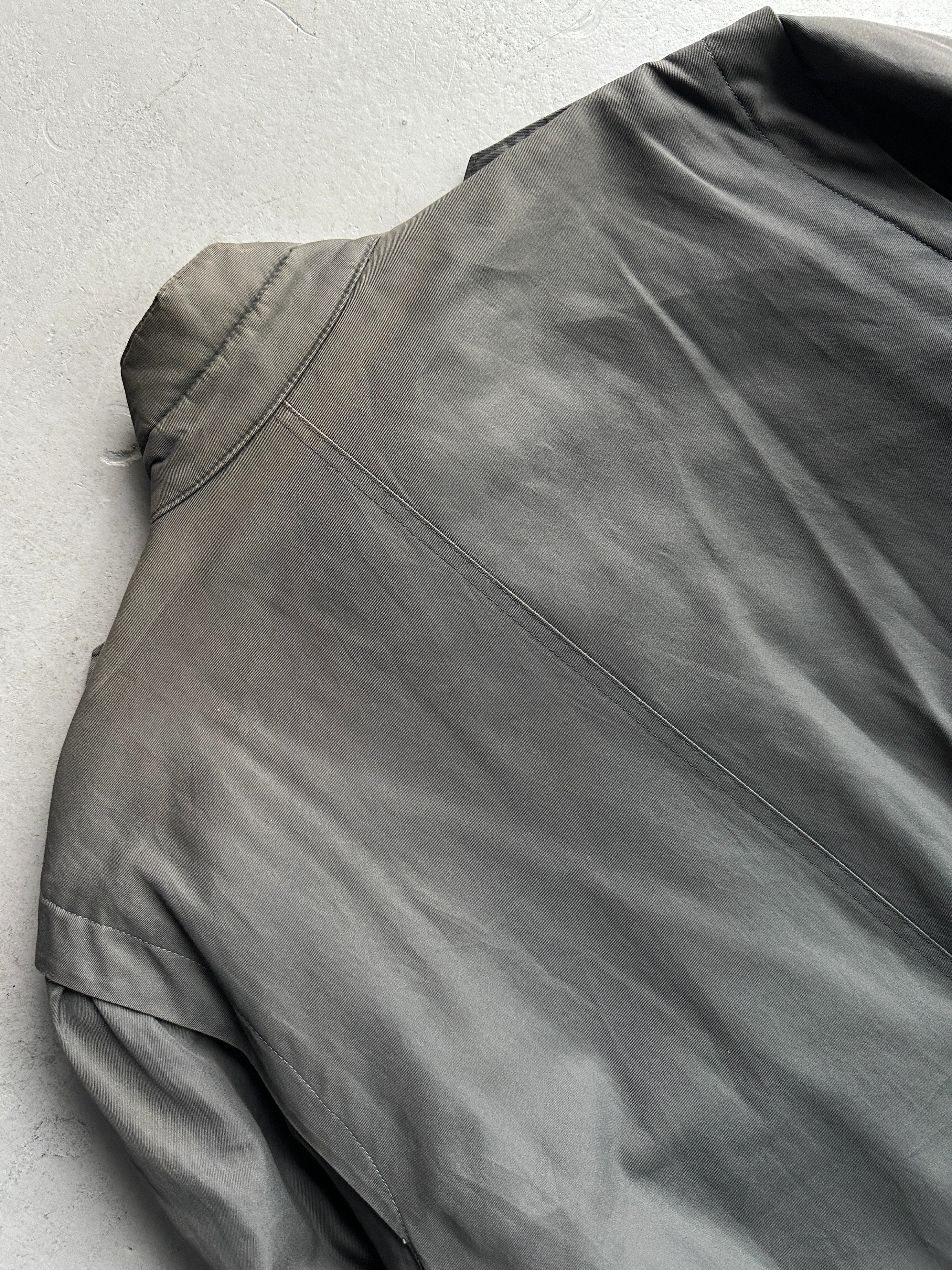 ESCADA - 1980s CONTRASTING LEATHER FRONT LAYERED JACKET