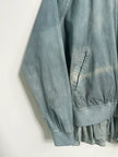 YOHJI YAMAMOTO Y'S - 1990s DYED BOMBER JACKET WITH SILK HEM AND BACK DETAIL
