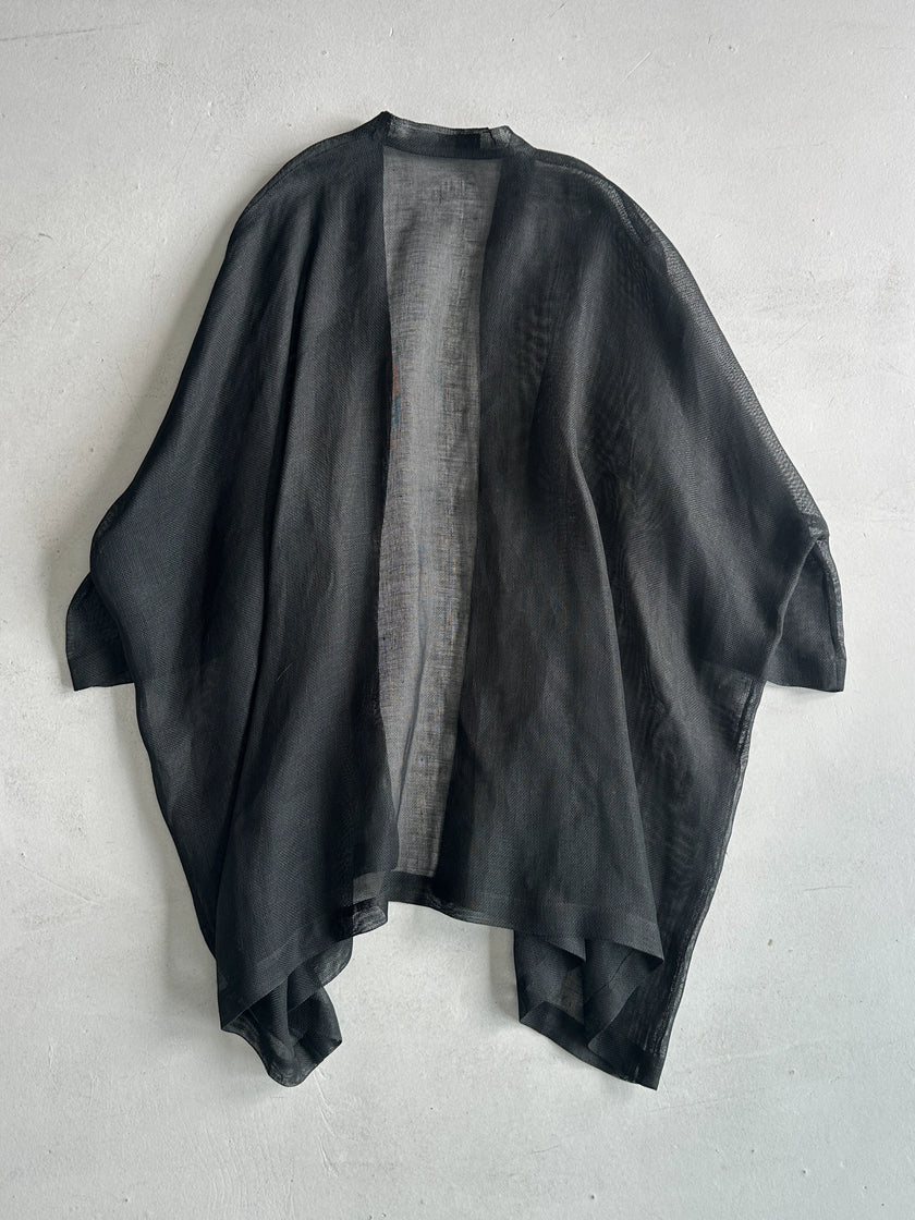SHIRIN GUILD - 1990s CRISP MESH OPEN KIMONO
