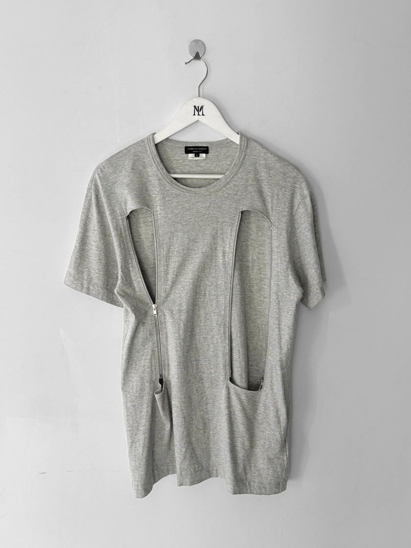 COMME DES GARÇONS HOMME PLUS - A/W 2014 CUT OUT FRONT T-SHIRT