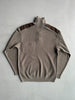 1990s KNIT PULLOVER WITH SUEDE DETAILS