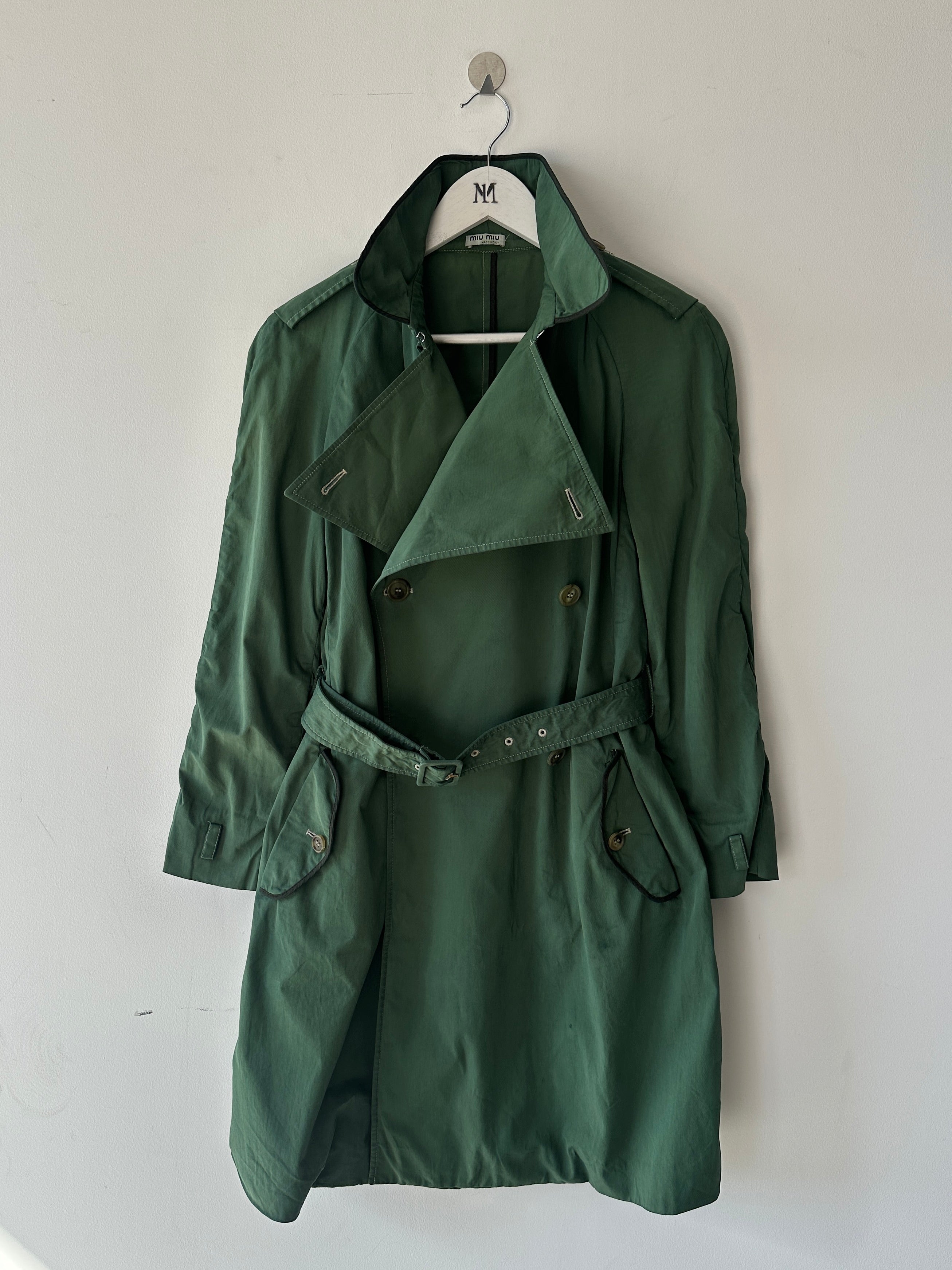 MIU MIU - early 2000s DOUBLE BREASTED TRENCH COAT