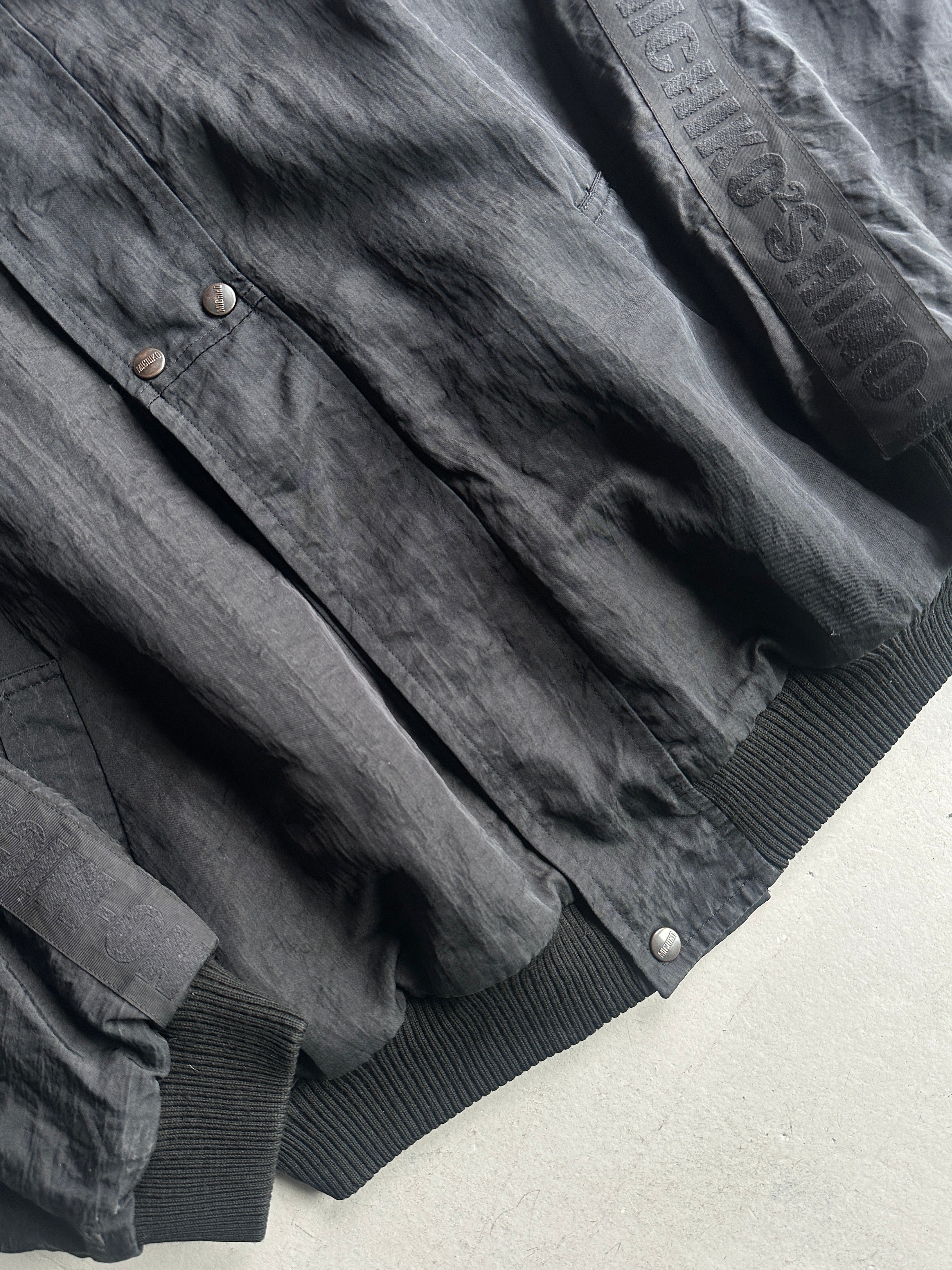 MICHIKO KOSHINO - 1990s BOXY FIT PADDED SHOULDERS NYLON JACKET