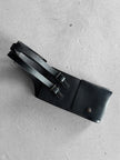 HIROKO KOSHINO - 1990s LEATHER WAIST BELT WITH THREE FLAP POCKETS