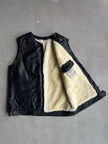 1990s SHEARLING LEATHER VEST GILET