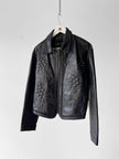 CALUGI E GIANNELLI - 1980s FROG MOTIFS LEATHER JACKET