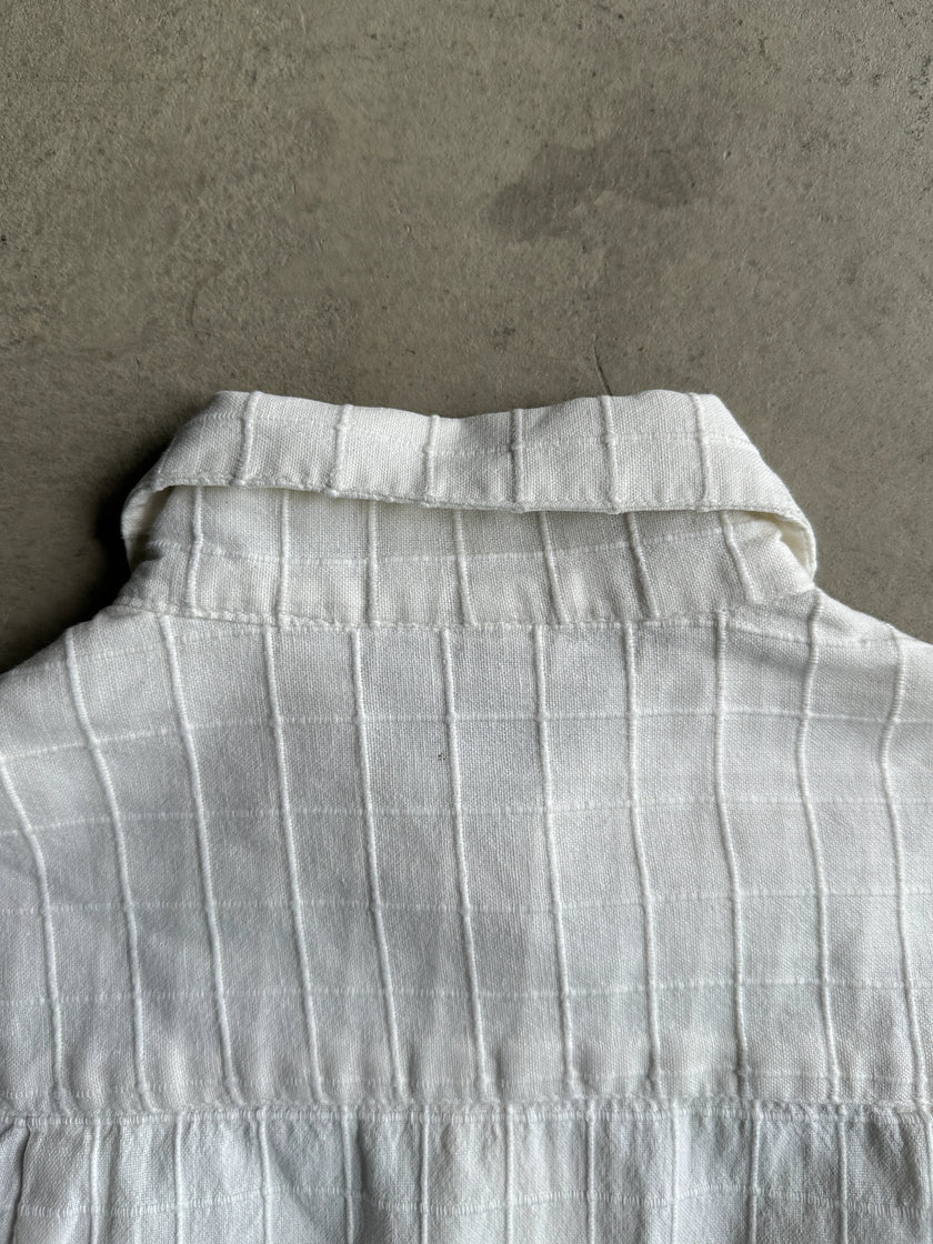 1980s GRID PATTERN LONG SLEEVE SHIRT