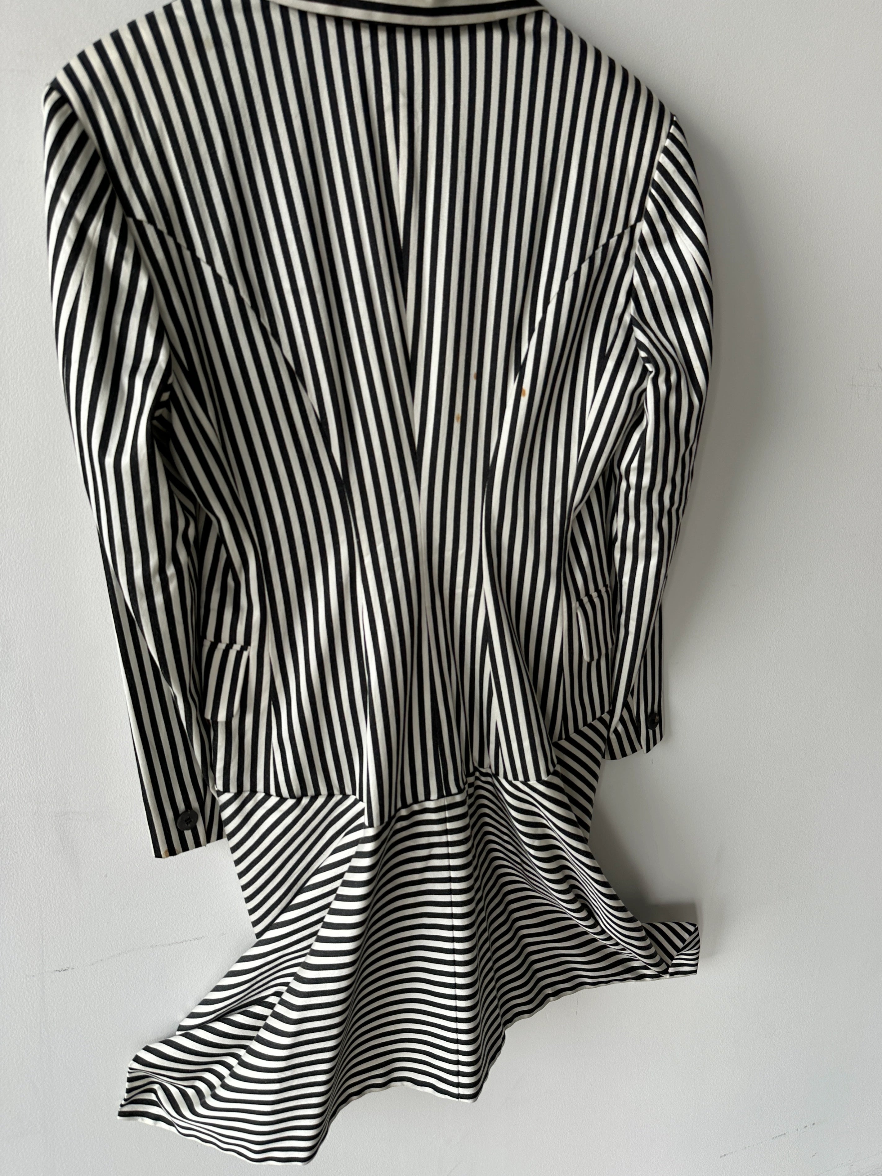 ISSEY MIYAKE - F/W 1995 TAILCOAT STRIPED BLAZER