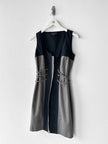 JOHN RICHMOND - 2000s PANELLED DRESS WITH LACING DETAILS AT WAIST