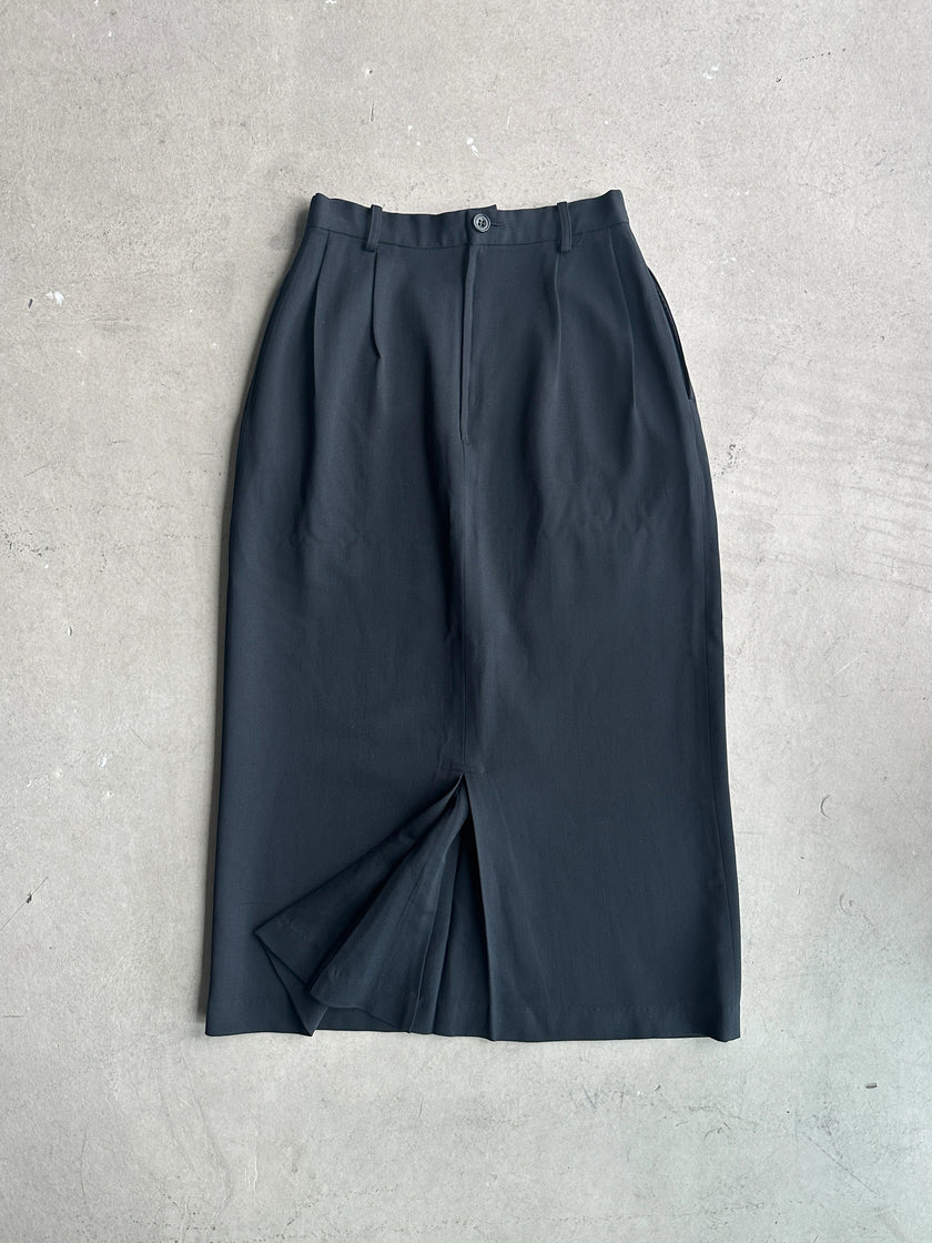 YOHJI YAMAMOTO Y's -  A/W 1994 FRONT PLEATS MIDI LENGTH SKIRT