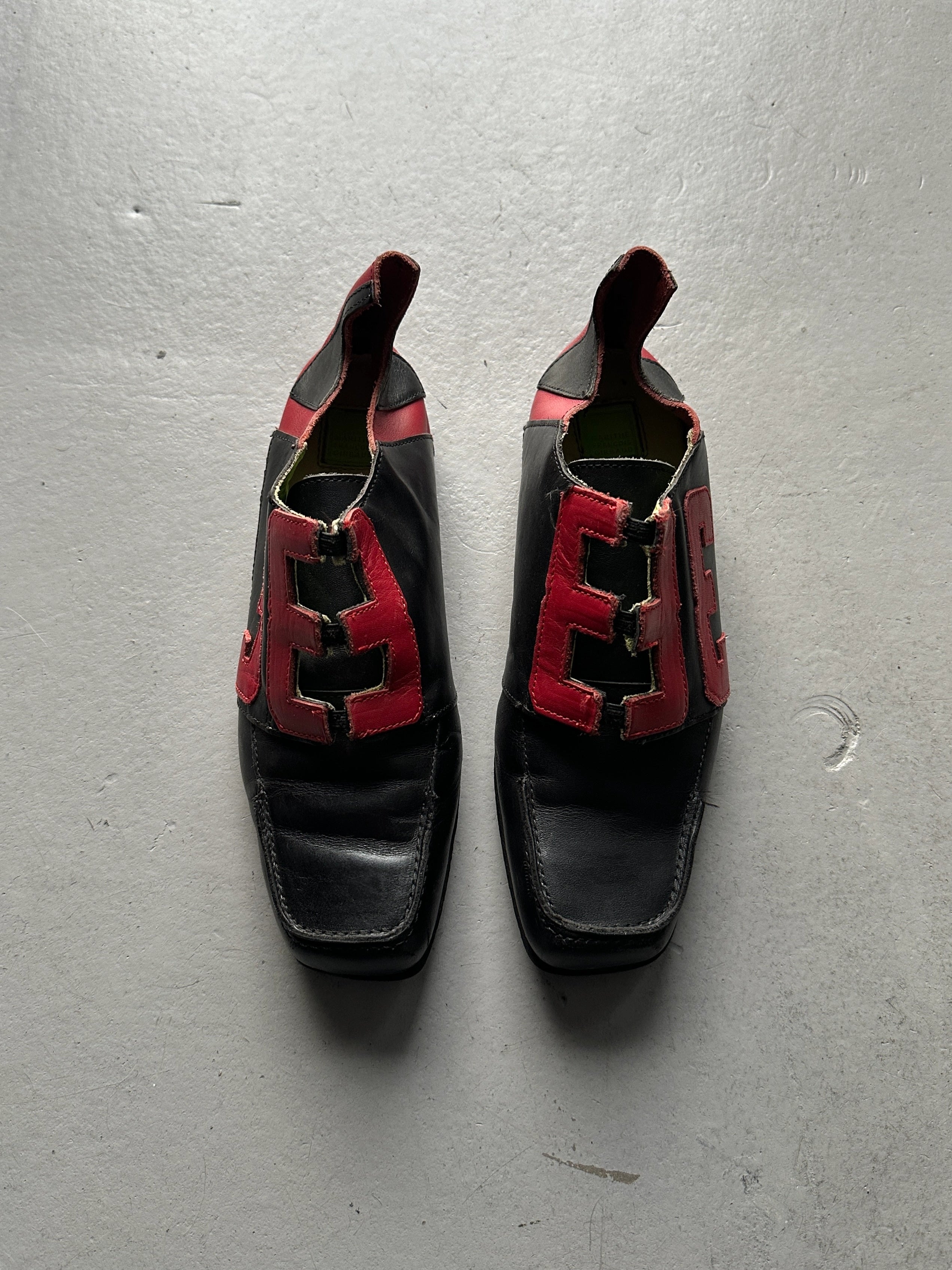 MARITHÉ + FRANÇOIS GIRBAUD - early 2000s SQUARE TOE SLIP ON TRAINERS
