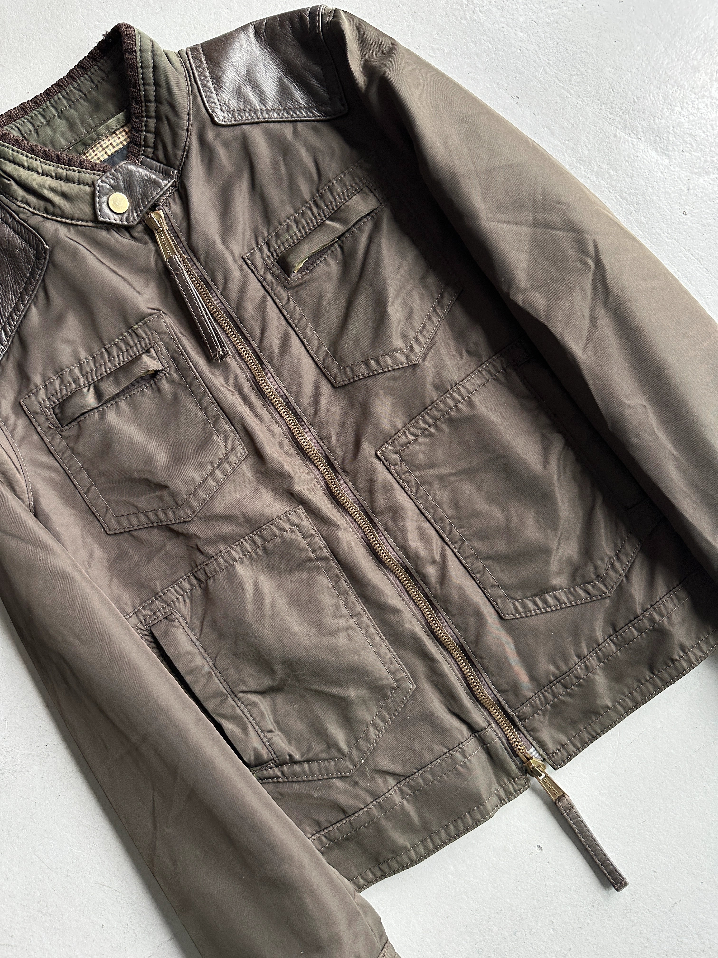 DSQUARED2 - F/W 2005 CARGO JACKET WITH LEATHER AND KNIT DETAILS