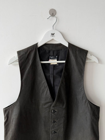 AGNÈS B. - 1990s LEATHER VEST GILET