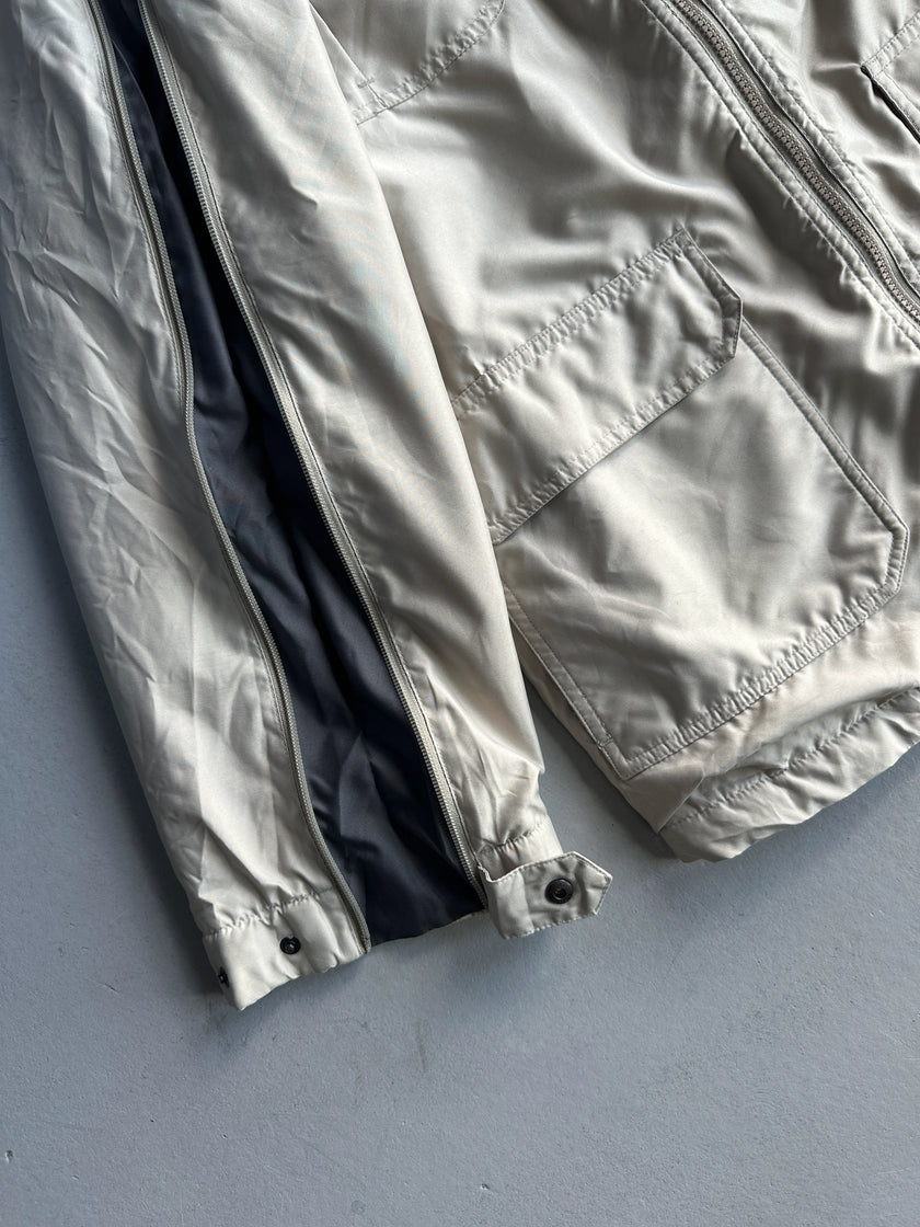 ARMANI JEANS - 1990s ZIPPED SLEEVE FUNNEL NECK JACKET