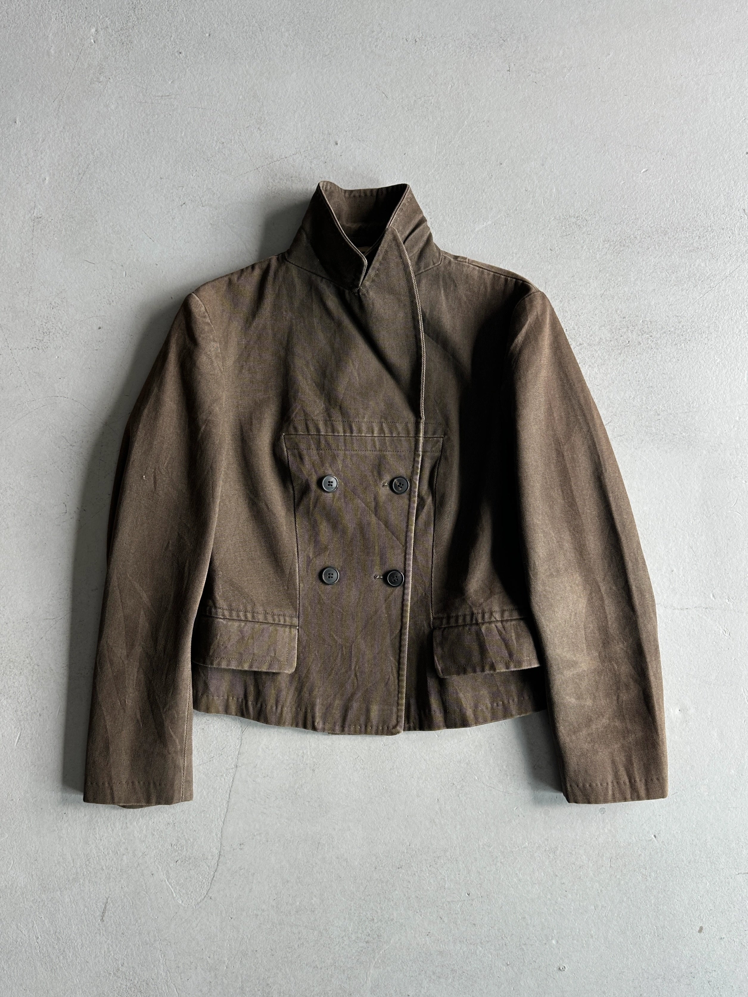 DRIES VAN NOTEN - 1990s DOUBLE BREASTED CROP FIT JACKET