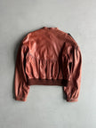 KENZO - 1990s ASYMMETRICAL LEATHER BIKER JACKET