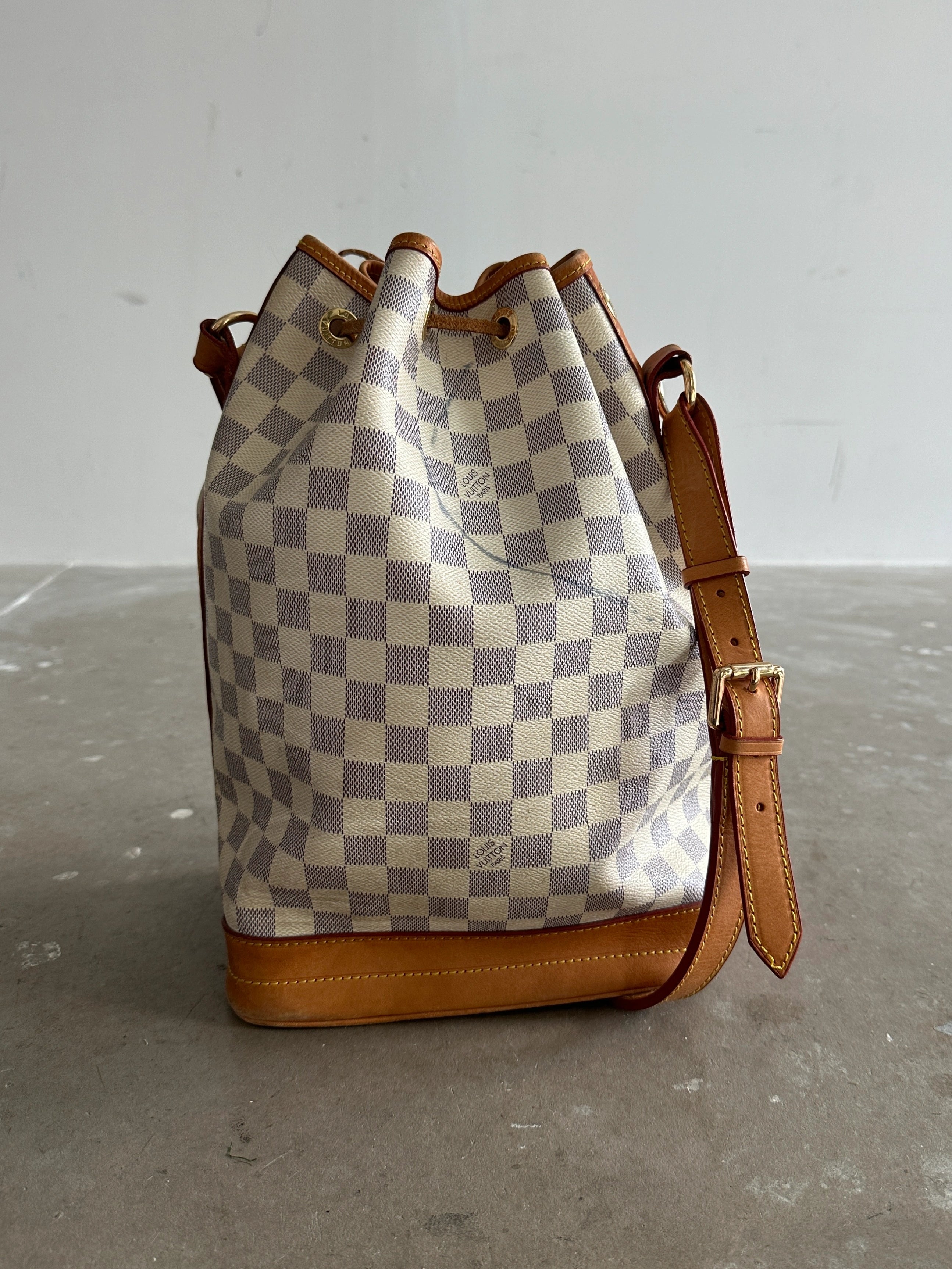 LOUIS VUITTON - 1998 NOÉ DAMIER AZUR COATED CANVAS BUCKET BAG