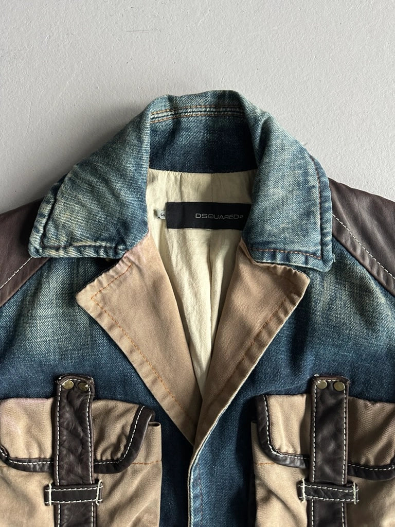 DSQUARED2 - F/W 2004 WRAP AROUND POCKET DENIM JACKET