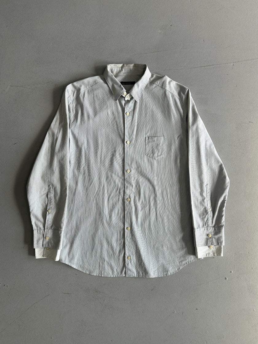 NEIL BARRETT - 2000s DOUBLE SLEEVE STRIPED SHIRT