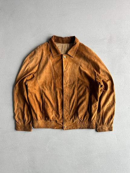 BURBERRYS - 1980s SOFT SUEDE BOMBER JACKET