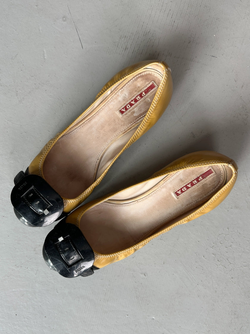 PRADA - F/W 2008 BICOLOR BALLERINA FLATS