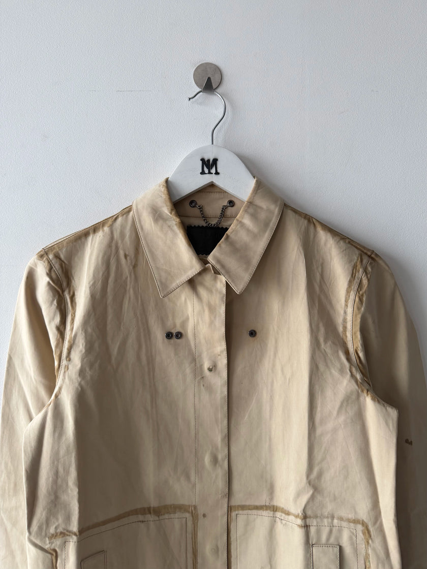 PRADA - 2000s DISTRESSED LOOK WAXED JACKET