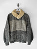 ICEBERG BY J.C. DE CASTELBAJAC - 1980s WOOL BOMBER JACKET WITH SHEARLING COLLAR