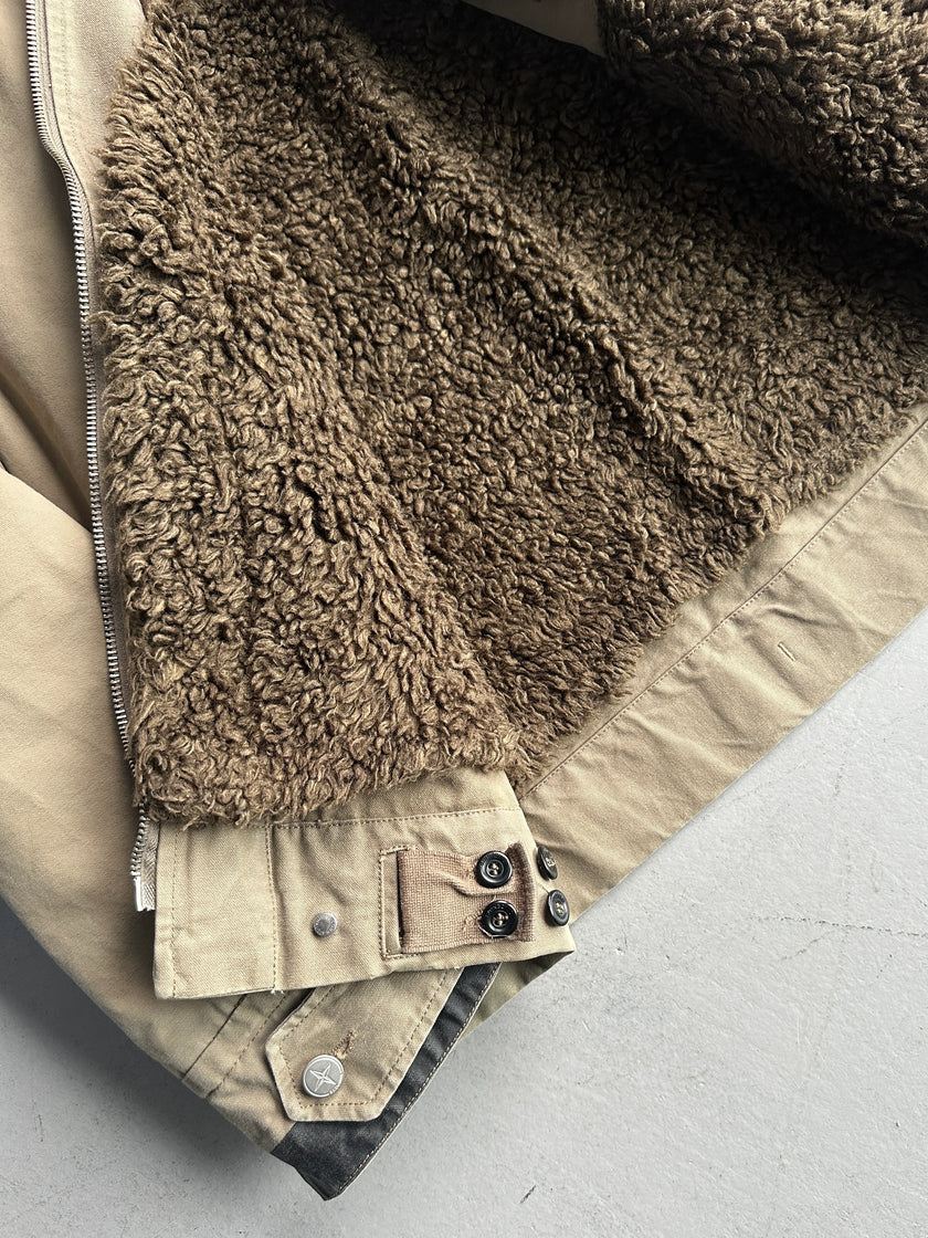 STONE ISLAND DENIMS - A/W 2006 HOODED JACKET WITH REMOVABLE SHEARLING LINING