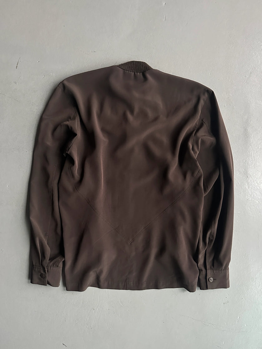 ISSEY MIYAKE - F/W 2007 ASYMMETRICAL RUFFLED FRONT LONG SLEEVE TOP