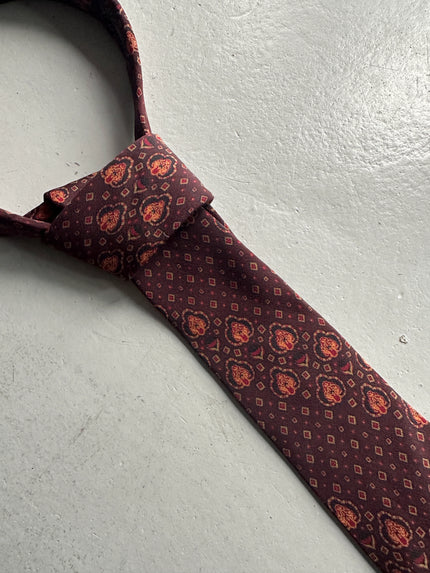 YVES SAINT LAURENT - 1990s SILK PATTERNED TIE